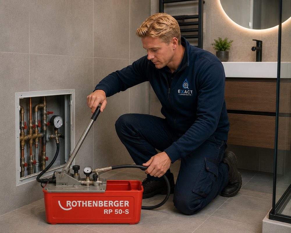 Hydraulische druktest (afpersen) van waterleidingen