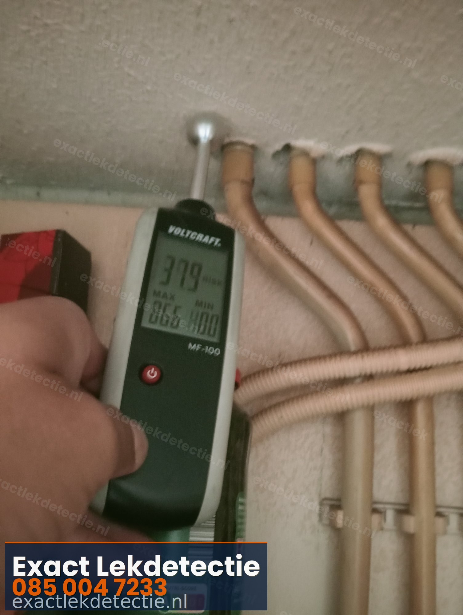 Vochtmeting koperen leidingen Voltcraft MF-100 — waarde 379